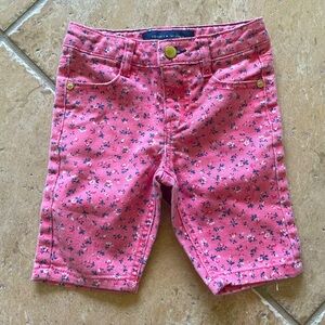 Tommy Hilfiger Girls Pink Floral Denim Shorts, Size 4T